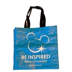 Disney D23 Expo 2015 blue Reusable Shopping Tote Bag VoluntEARs Be Inspired